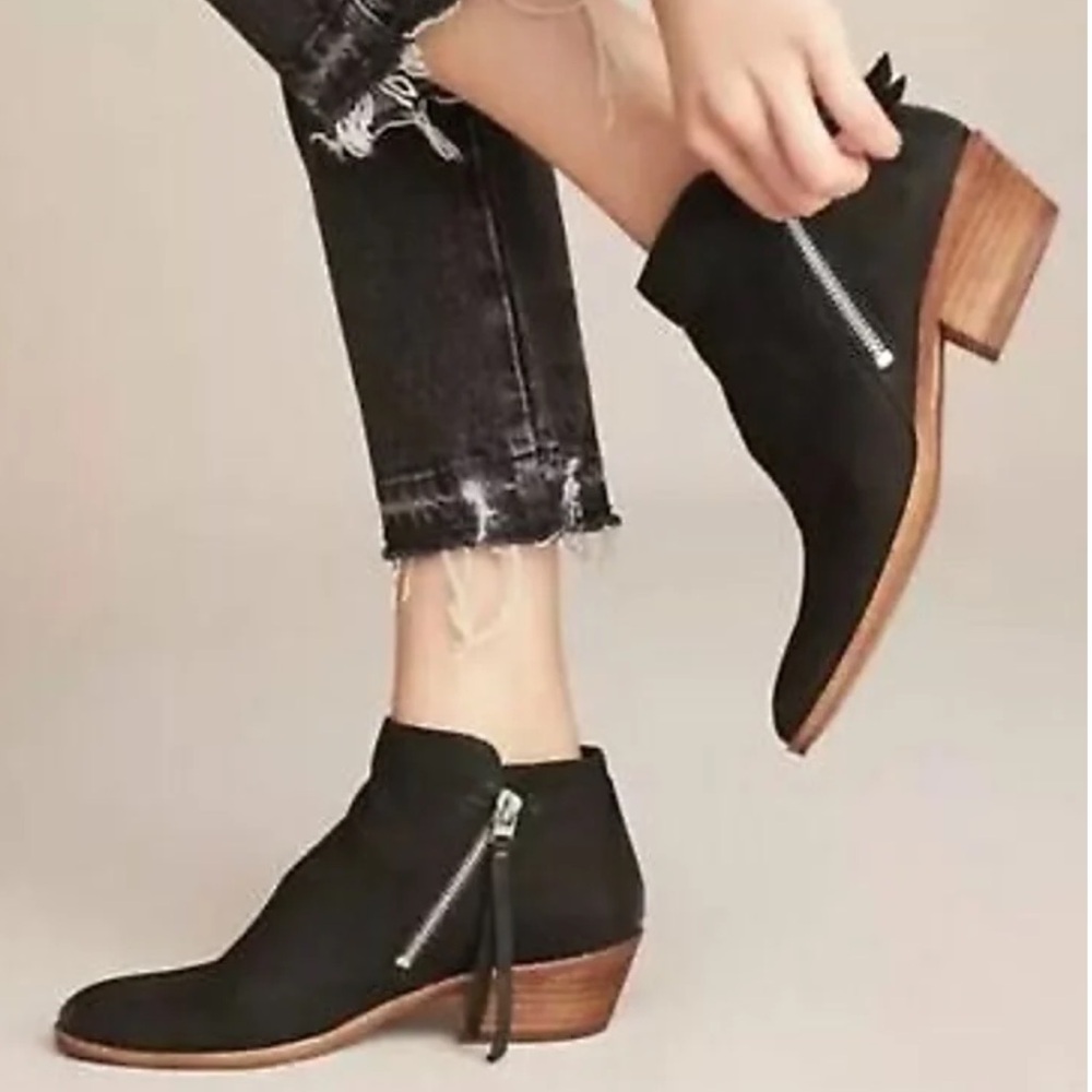 Sam Edelman Parker Ankle Boot Black Suede Size 10